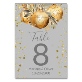 Bordsnumret Guld Grått jul Bröllop Bordsnummer