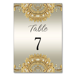 Bordsnumret guld Ornate Bordsnummer