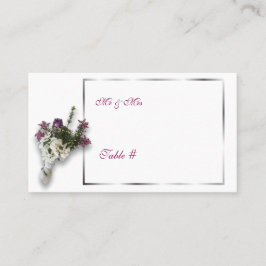 Bordsnumret Heather och Snöre bröllop Placeringskort