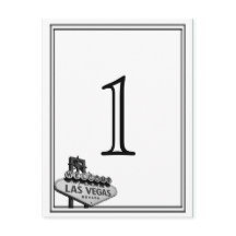 Bordsnumret Las Vegas Destination Wedding