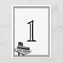 Bordsnumret Las Vegas Destination Wedding Vykort