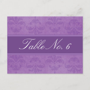 Bordsnumret Lilac Damask Vykort