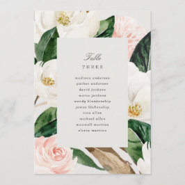 Bordsnumret Magnolia med sittplats Meny