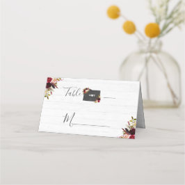 Bordsnumret Mål för färgläge, Rustic Placeringskort