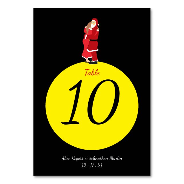 Bordsnumret Måne jul Bordsnummer (Framsidan)