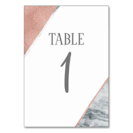 Bordsnumret Marble och Ro Guld Bröllop Bordsnummer