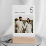 Bordsnumret Minimalistiskt Bröllop-foto Bordsnummer<br><div class="desc">Bordsnummer för svartvita minimalistfotografier av Bröllop</div>