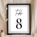 Bordsnumret Minimalistiskt enkelt sittdiagram Bordsnummer<br><div class="desc">Avsluta av din affärs- eller privataktivitetsdecor med den här minimala bordsnumret i svartvitt. Använda det här moderna bordsnumret för sätesschemat för ditt gala-evenemang,  party eller bröllopsmottagning. Den här minimalistiska designen kommer att kostym vilken tillfälle som helst!</div>