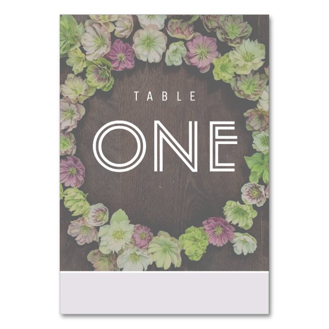 BORDSNUMRET MODERN Garden Hellebore Bordsnummer (Framsidan)