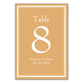 Bordsnumret Modern minimal Gult Bordsnummer