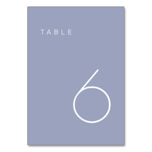 Bordsnumret Modern minimalist Lavender Lila - flik Bordsnummer