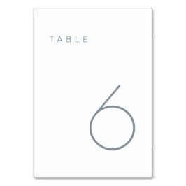 Bordsnumret Modern minimalistisk dammblå och vit Bordsnummer