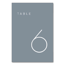 Bordsnumret Modern minimalistisk dammblå och vit Bordsnummer