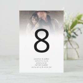 Bordsnumret Modern Photo Overlay Guest Namn