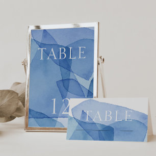 Bordsnumret Modern Watercolor Shapes Bröllop Bordsnummer