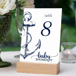 Bordsnumret Nautical Anchor för babyskor Bordsnummer