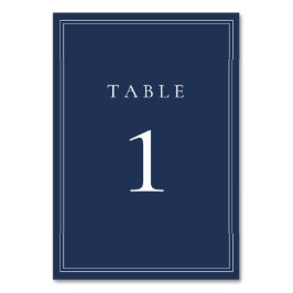 Bordsnumret Navy Blue Classialist Bröllop Bordsnummer