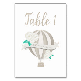 Bordsnumret neutralt Luftballong Baby Shower Bordsnummer