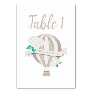 Bordsnumret neutralt Luftballong Baby Shower Bordsnummer