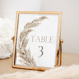 Bordsnumret Pampas Grass Boho Poster