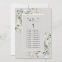 Bordsnumret Parchment Färg & Grönt Löv