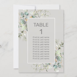 Bordsnumret Parchment Färg & Grönt Löv