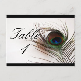 Bordsnumret Peacock Feather Glamor Vykort