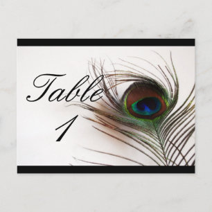 Bordsnumret Peacock Feather Glamor Vykort