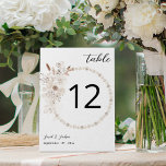 Bordsnumret Pearls & White Blommigt Bordsnummer<br><div class="desc">Pressa upp bröllop eller party bord med Bordsnumret Pearls & White Blommigt Beige.</div>