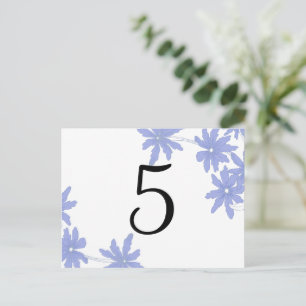 Bordsnumret Periwinkle Blue Daisys Vykort
