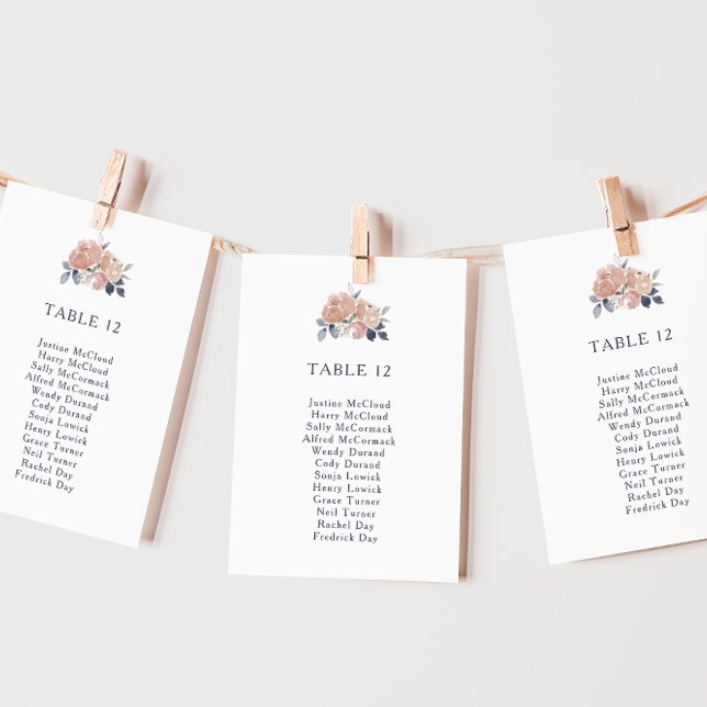 Bordsnumret Placeringsschema för enkelt Rustic Blo (Skapare uppladdad)