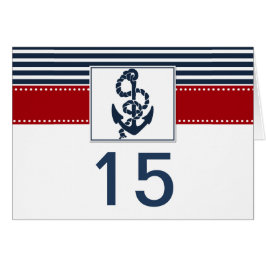 bordsnumret rand, ankaret sjösjösjömil bröllop OBS kort