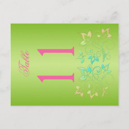 Bordsnumret Reversibel kalk och Rosa Blommigt Vykort