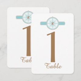 Bordsnumret Ro i Bröllop och Guld Compass Inbjudningar