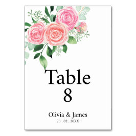 Bordsnumret ro och Eukalyptus Bröllop Bordsnummer