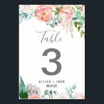Bordsnumret Romantic Peony Flowers Bordsnummer<br><div class="desc">Det här romantiska bordsnumret för blommor är perfekt för elegant bröllop. Blommigtens utformning har  rosa-,  persiko- och vitkuddade vattenfärgblommor. Kortet skrivs ut på framsidan och baksidan (dubblan). Lägg till varje bordsnummer som du behöver i din kundvagn individuellt.</div>