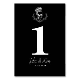 Bordsnumret Royal Skull Bröllop Bordsnummer