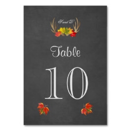 Bordsnumret Rustic Antlers Fall Boho Bröllop Bordsnummer