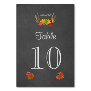 Bordsnumret Rustic Antlers Fall Boho Bröllop Bordsnummer