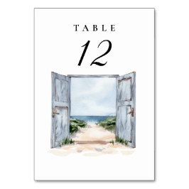 Bordsnumret Rustic Beach Wedding Bordsnummer