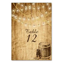 Bordsnumret Rustic bröllop för ett Landsbyggsbröll Bordsnummer