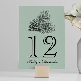 Bordsnumret Rustic Gräs Cone Wedding Reception Bordsnummer