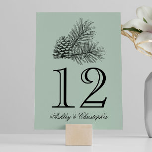 Bordsnumret Rustic Gräs Cone Wedding Reception Bordsnummer