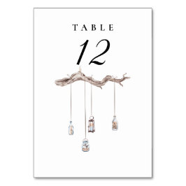 Bordsnumret Rustic Lanternes Bröllop Bordsnummer