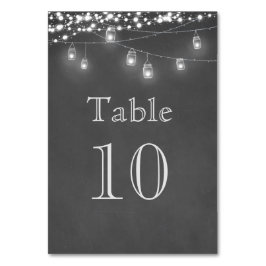 Bordsnumret Rustic Mason Burk String Ljus Bordsnummer