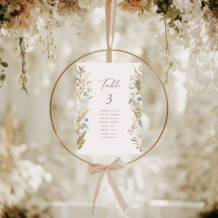 Bordsnumret Rustic Romantic Callygraphy Bröllop