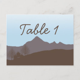 Bordsnumret Rustig bergsfärg Vykort