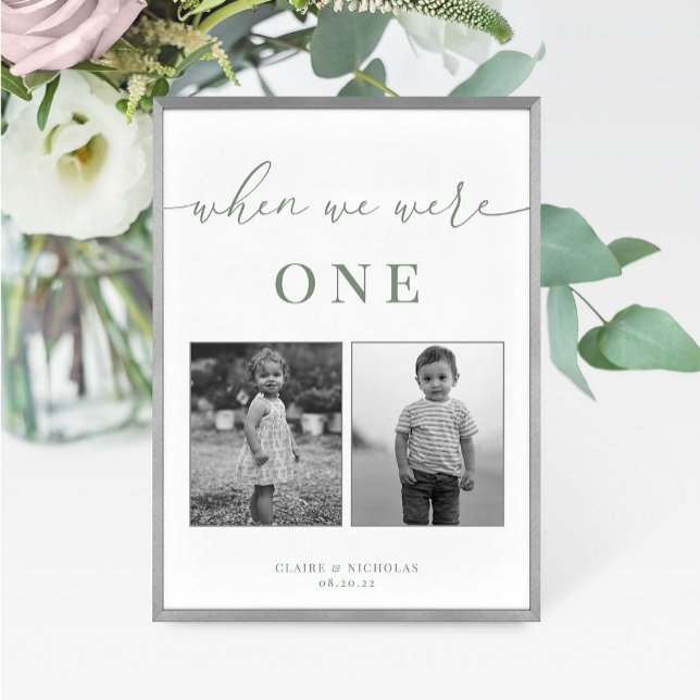 Bordsnumret Sage Grönt Modern Elegant bröllop Age Bordsnummer (Skapare uppladdad)