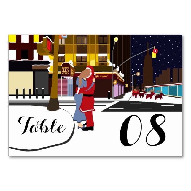 Bordsnumret Santa's Kiss on Broadway Number Bordsnummer (Framsidan)