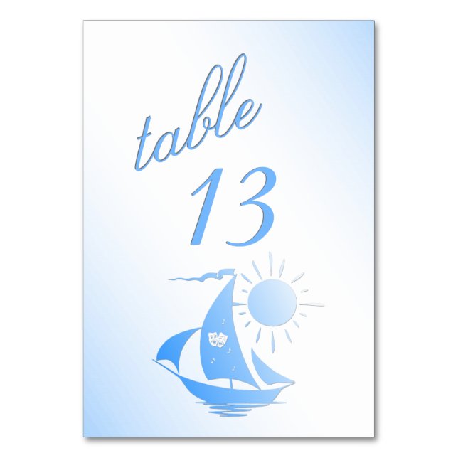 Bordsnumret Segelteater Bordsnummer (Framsidan)